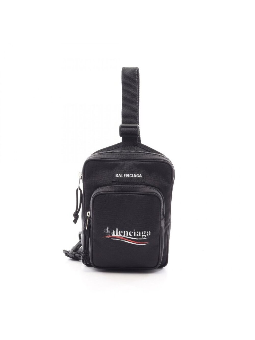 Balenciaga Waist Bag Explorer Black White Red Canvas